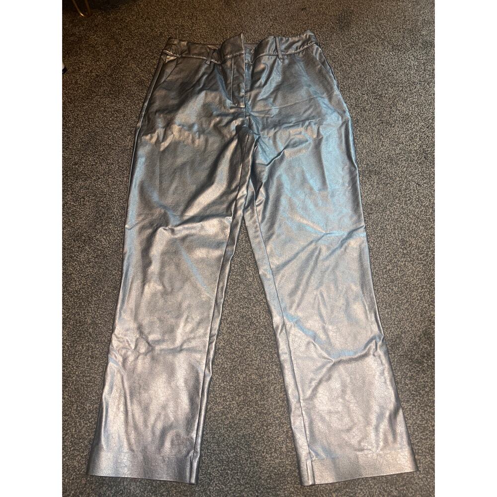 Commando Faux leather 7/8 Trouser in Platinum size M